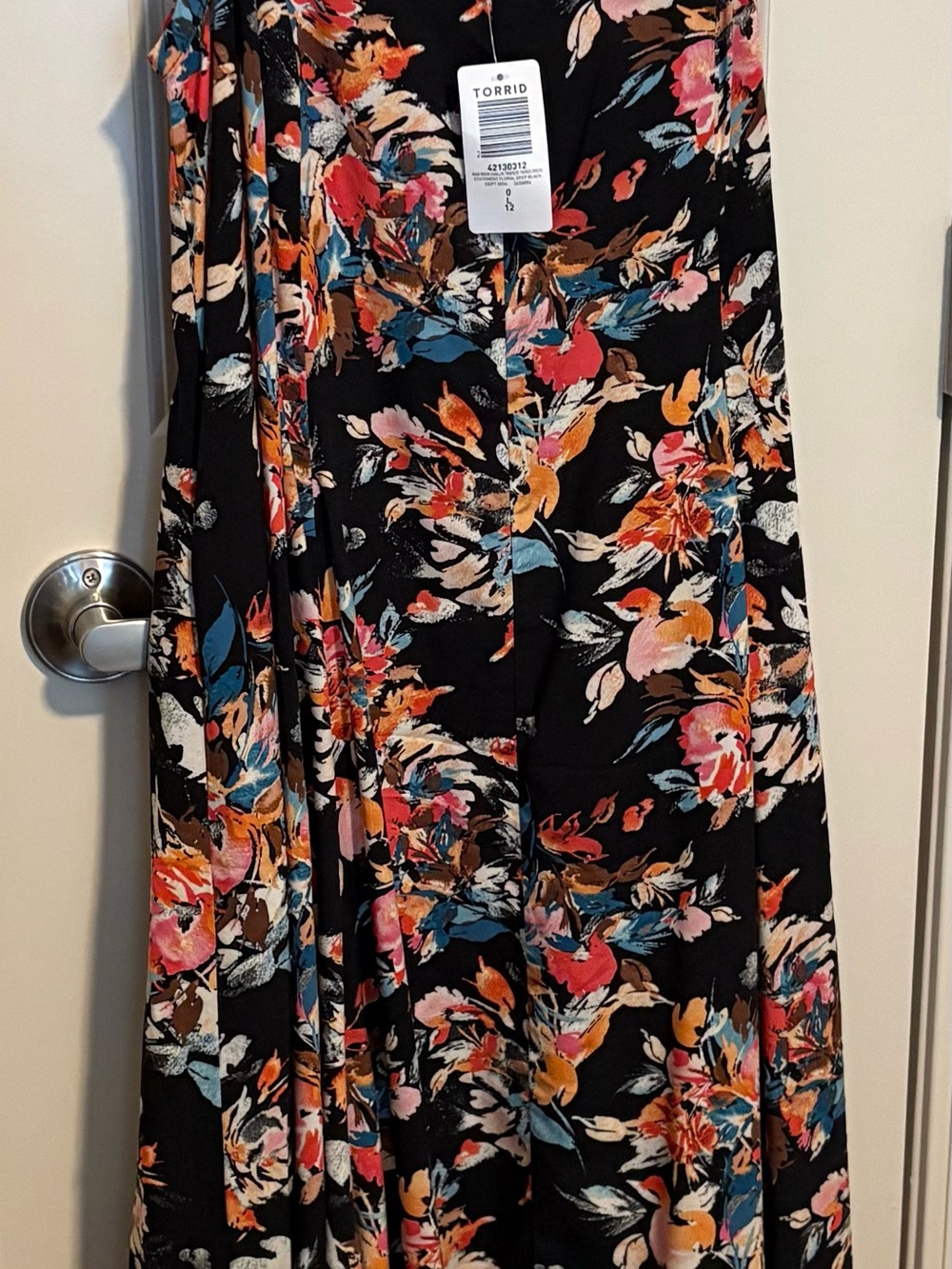 torrid Black Floral Maxi dress with Multicolor Blooms